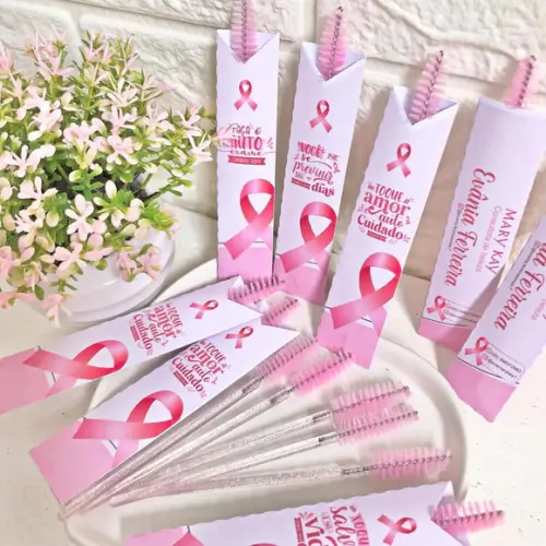 Escovinha para Cílios Personalizada Outubro Rosa