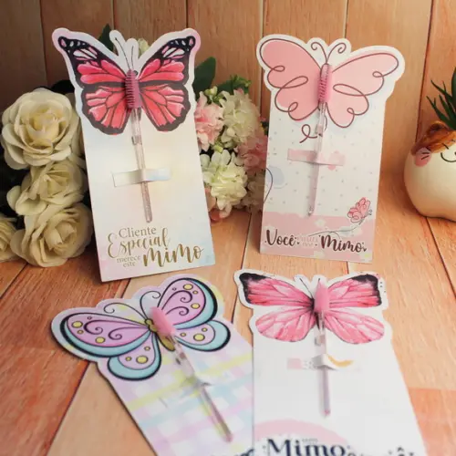 Cartão Borboleta com Escovinhas Mimo Personalizado