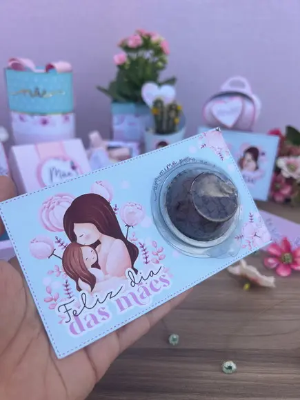 Cartão com Blister Dia das Mães