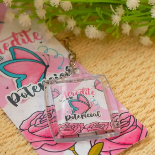 Chaveiro Personalizado Brinde Dia da Mulher