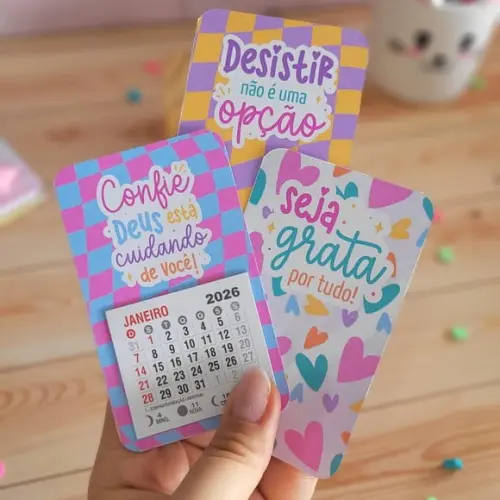 Mini Calendário Imã Personalizado 2026