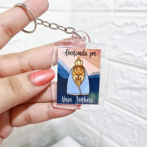 10 Chaveiros Personalizados Brinde Nossa Senhora Aparecida