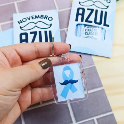 10 Chaveiros Personalizados Novembro Azul