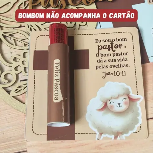 Cartão Personalizado para Páscoa 8x8 (sem Bombom)