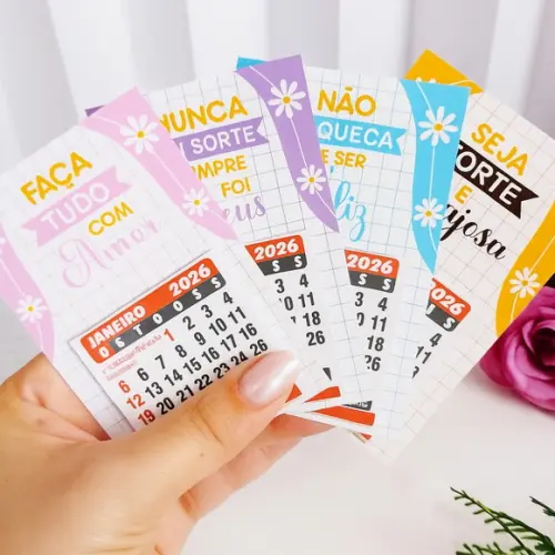 Mini Calendário Imã Personalizado 2026