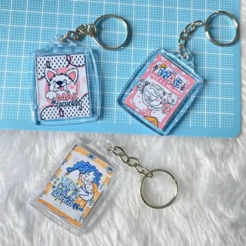10 Chaveiros Personalizados Brinde Dia das Mães