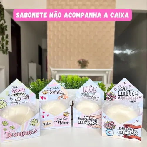 Caixas Sabonete Personalizadas Dia das Mães | Pegue e Monte