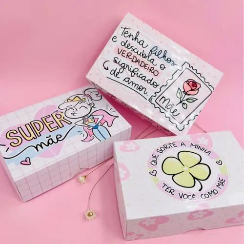 20 Caixas Personalizadas Dia das Mães