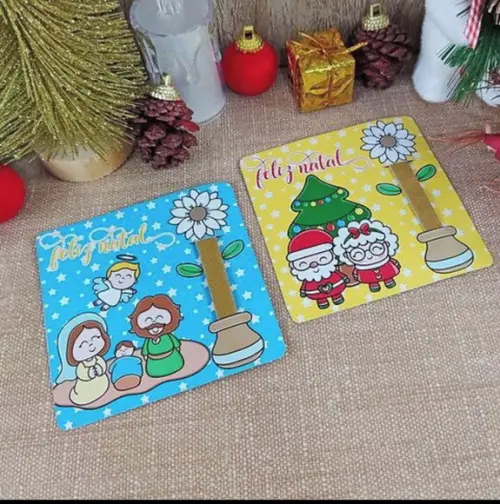 Cartão com Mini Lixa Natal