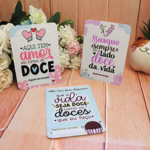 Cartão Agradecimento Doces Mimo Clientes