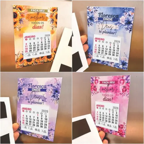 Mini Calendário Imã Personalizado 2026