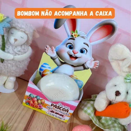 20 Caixas Sabonete Personalizadas Páscoa | Pegue e Monte