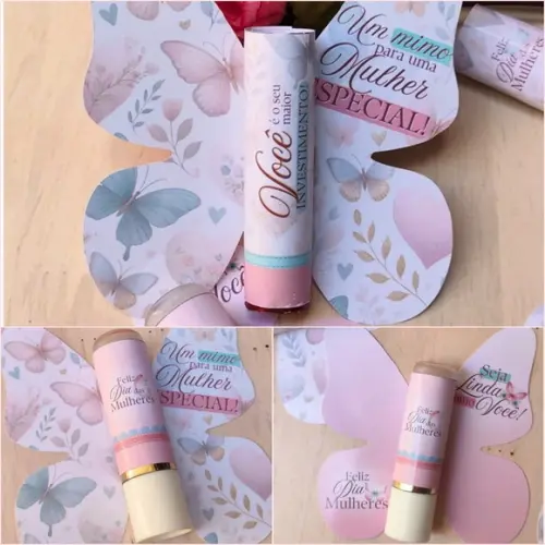 Card Personalizado com Manteiga de Cacau Dia da Mulher