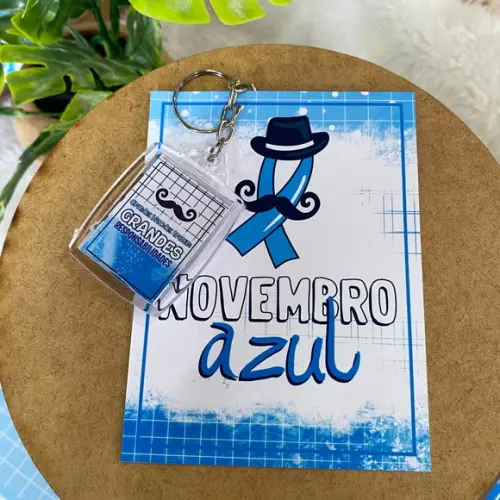 Chaveiro Personalizado Brinde Novembro Azul