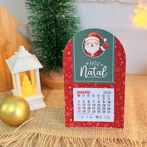 Imã de Geladeira com Calendário 2026 Personalizado