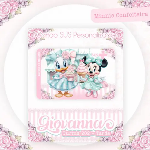 Cartão do Sus Personalizado Minnie Confeiteira