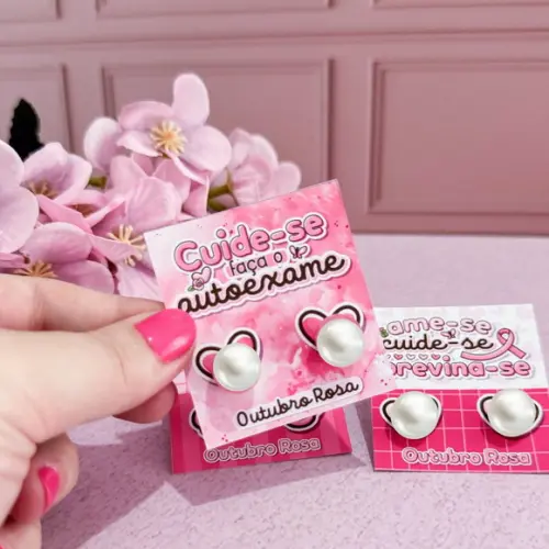 Brinco Brinde Personalizado Outubro Rosa