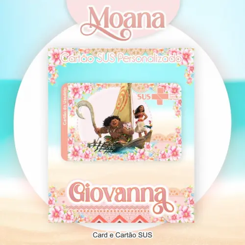 Cartão do Sus Personalizado Moana