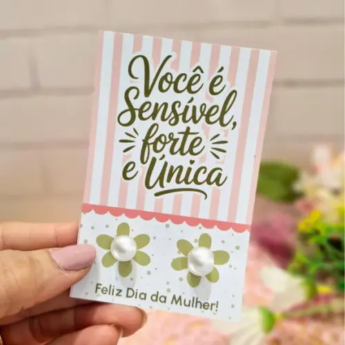 Brinco Personalizado Dia da Mulher | Pegue e Monte
