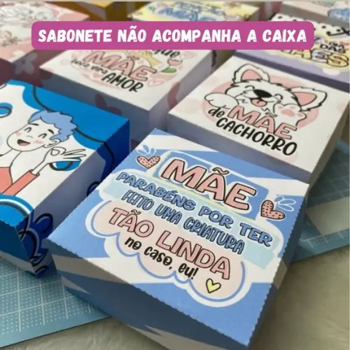 20 Caixas Personalizadas Dia das Mães | Pegue e Monte