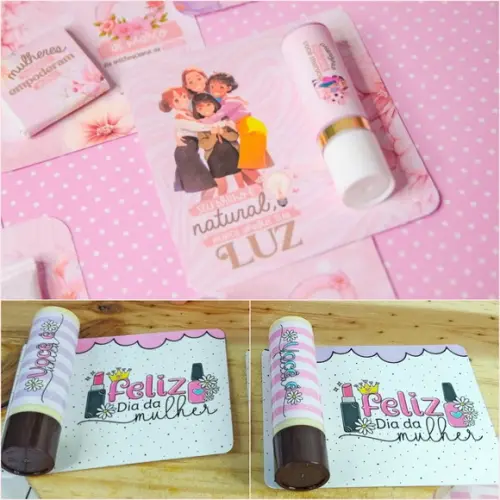 Card Personalizado com Manteiga de Cacau Dia da Mulher
