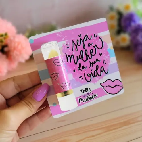 Card Personalizado com Manteiga de Cacau Dia da Mulher