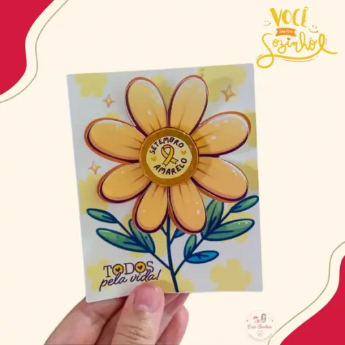 Cartão Personalizado com Moeda Setembro Amarelo