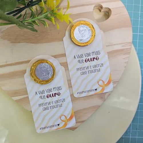 Cartão Personalizado com Moeda Setembro Amarelo