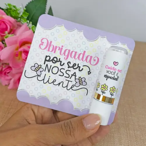 Card Personalizado com Manteiga de Cacau Mimo Clientes