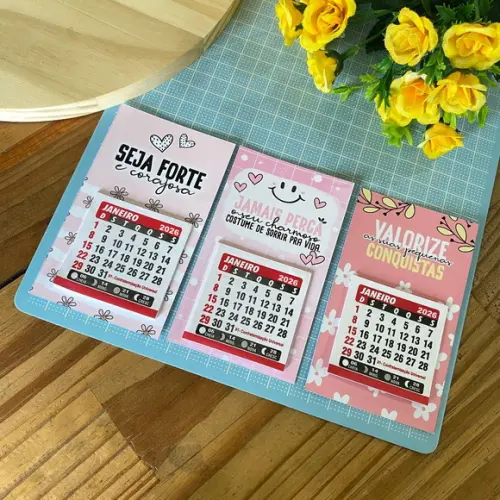 Mini Calendário Imã Personalizado 2026