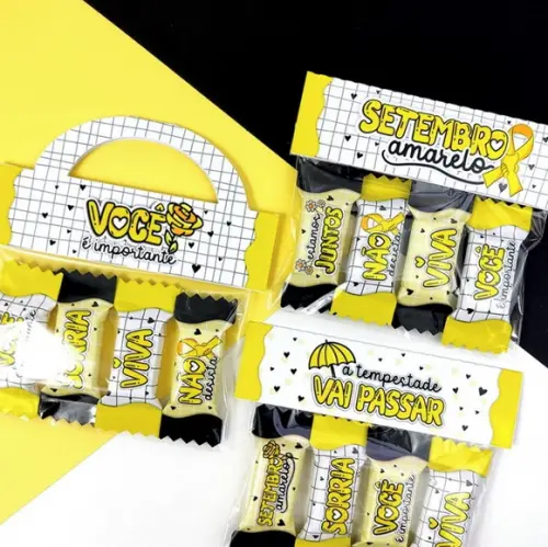 Balinhas Personalizadas com Lapela Setembro Amarelo