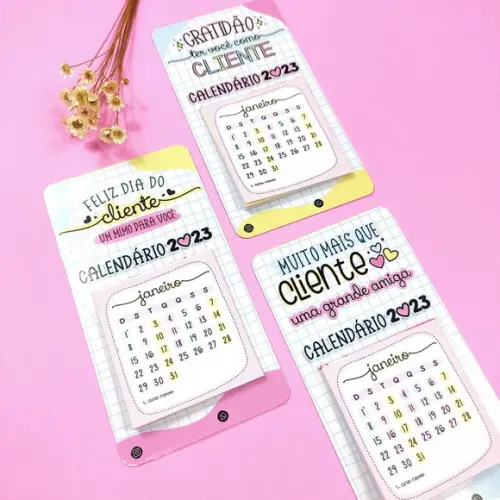Mini Calendário Imã Personalizado 2023