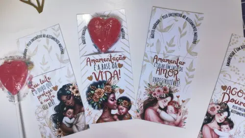 Pirulito Personalizado Agosto Dourado