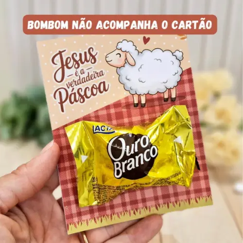 Cartão Personalizado para Páscoa 12x9 (sem Bombom)