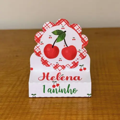 Porta Bis Duplo Personalizado Cerejinha | Pegue e Monte