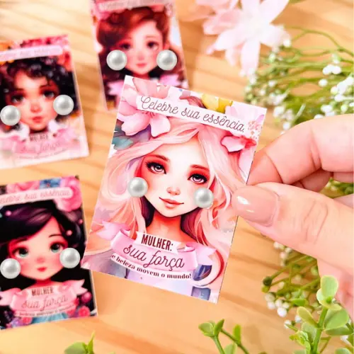 Brinco Mimo Personalizada Dia da Mulher | Pegue e Monte