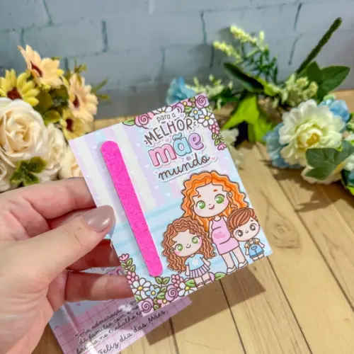 Mini Lixa Brinde Personalizado Dia das Mães | Pegue e Monte