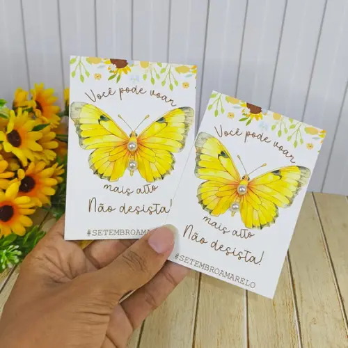 Brincos Mimo Personalizado Setembro Amarelo | Pegue e Monte