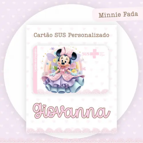 Cartão do Sus Personalizado Minnie Fada