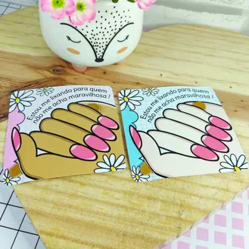 Card Personalizado Mini Lixa Dia da Mulher | Pegue e Monte