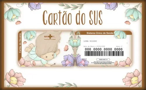 Cartão do Sus Personalizado Fadas