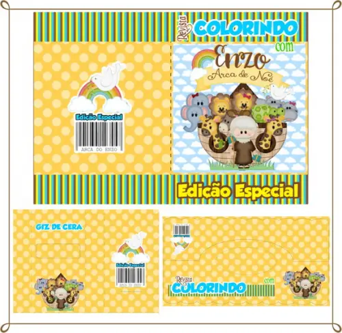 Kit de Colorir Personalizado Arca de Noé