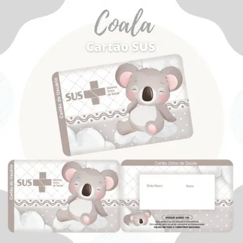 Cartão do Sus Personalizado Coala