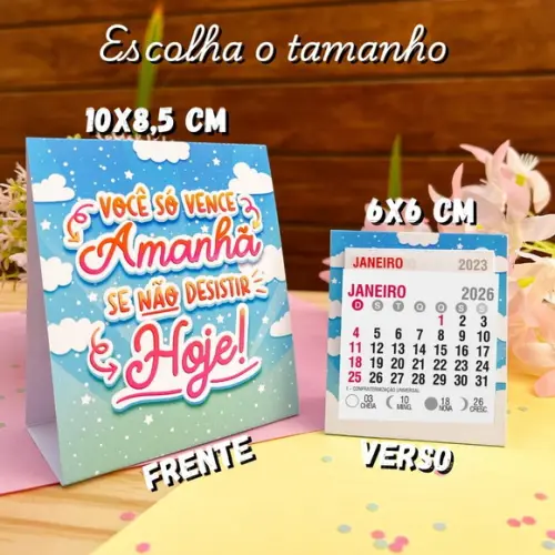 Calendário Personalizado 2026 | Modelo 10x8,5