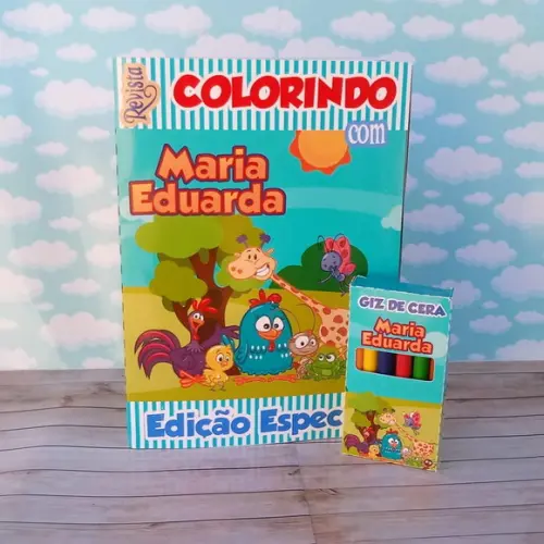 Kit de Colorir Personalizado Galinha Pintadinha