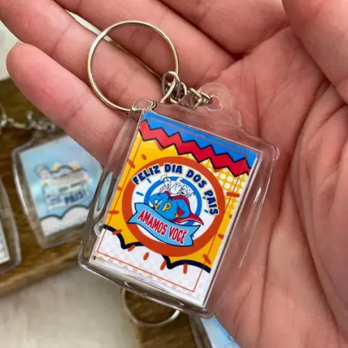 10 Chaveiros Personalizados Brinde Dia dos Pais