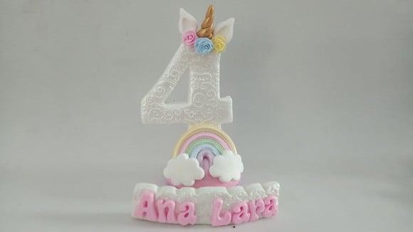Vela de Aniversário Unicórnio