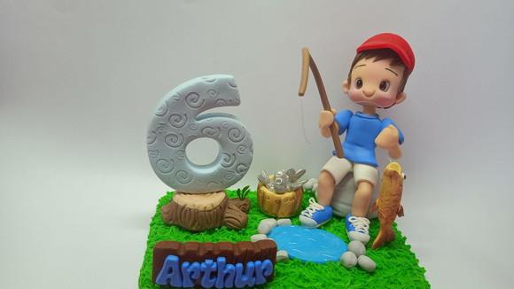 Topo de Bolo Pescador