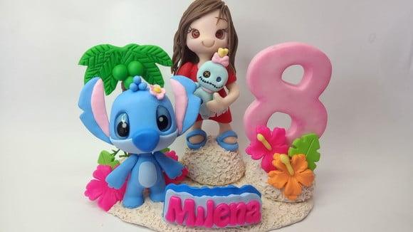 Topo de Bolo Lilo e Stich