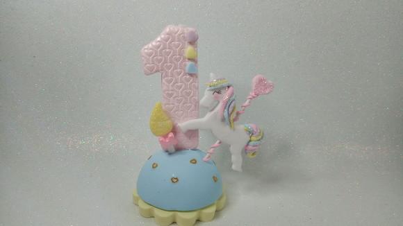 Vela de biscuit carrossel encantado
